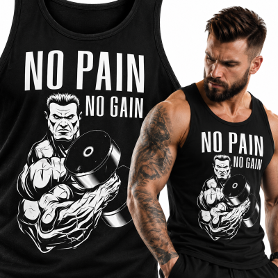 TANK TOP NA SIŁOWNIĘ NO PAIN NO GAIN 5